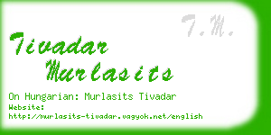 tivadar murlasits business card